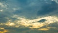 Sky with Clouds at Sunset or Sunrise Background, HDR Royalty Free Stock Photo