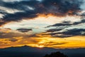 Sky and clouds during twilight in Nan Thailand