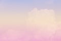 Sky and cloudy with beautiful purple color background.Subtle background Pastel of cloud. Royalty Free Stock Photo