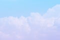 Sky and cloudy with beautiful purple color background.Subtle background Pastel of cloud. Royalty Free Stock Photo