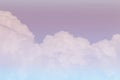 Sky and cloudy with beautiful purple color background.Subtle background Pastel of cloud. Royalty Free Stock Photo