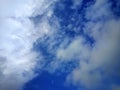 Sky in cloudy whether where slite sun is present Royalty Free Stock Photo