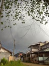 Sky clound rain house residen city Royalty Free Stock Photo
