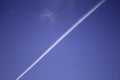 Sky with contrails Royalty Free Stock Photo