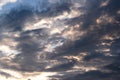The sky is covered with dark clouds Royalty Free Stock Photo