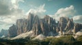 sky craggy peaks dolomites Royalty Free Stock Photo