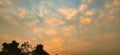 sky dark clouds multiple colours sunset light beautifully sky in indian village image