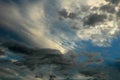 Sky with dark and light cloudes Royalty Free Stock Photo