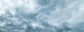 Sky. Dark stormy sky panorama, thunderstorm and hurricane, clouds background. Sky banner Royalty Free Stock Photo