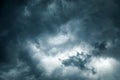 Sky. Dark stormy sky, thunderstorm and hurricane, clouds background Royalty Free Stock Photo