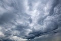 The sky with dark thunderclouds. Royalty Free Stock Photo