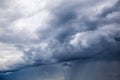 The sky with dark thunderclouds. Royalty Free Stock Photo