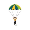 Sky diver illustration vector Royalty Free Stock Photo