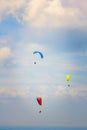 Sky diving parachute paragliding paralayang