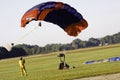 Sky Diving - Tandem Landing! Royalty Free Stock Photo