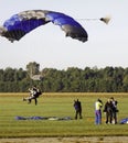 Sky Diving - Tandem Landing Approach! Royalty Free Stock Photo