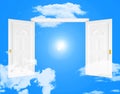 Sky Doorway Shows Doorways Doors And Eternity Royalty Free Stock Photo