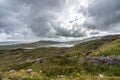 Of the Sky dramatic landscape seen from the path to Old Man of Storr, Scotland Royalty Free Stock Photo