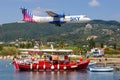 Sky Express ATR 72-600 airplane at Skiathos Airport in Greece