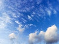 Sky with feather clouds in the summer