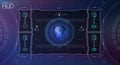 Sky-fi user intarface set. Futuristic touch user interface target. Royalty Free Stock Photo