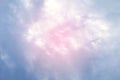 Sky fluffy pink blue soft purple multicolored background beautiful sky with pink clouds, two tone sky background colorful Royalty Free Stock Photo