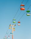 The Sky Glider ride on the boardwalk in Santa Cruz, California