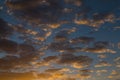 Sky with gold clouds Royalty Free Stock Photo