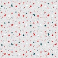 Sky Gray Red Blue Star Moon Seamless Pattern