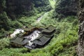 Sky hole ground fissure in Wulong, Chongqing