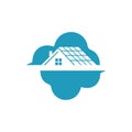 Sky House in the clouds logo vector illustrations EPS 10