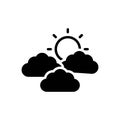 Black solid icon for Sky, heaven and firmament Royalty Free Stock Photo