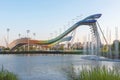 Ski jump platform of beijing 2021 winter olympics Royalty Free Stock Photo