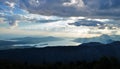 The sky and the Kotor bay in the late afternoon Royalty Free Stock Photo