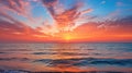 sky lake michigan sunset Royalty Free Stock Photo