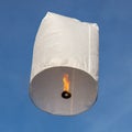 Sky Lantern in day light. Royalty Free Stock Photo