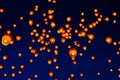 Sky Lantern Festival in Taiwan Royalty Free Stock Photo