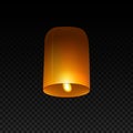 Sky Lantern isolated on transparent background