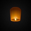 Sky Lantern isolated on transparent background