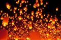 Sky lanterns firework festival Royalty Free Stock Photo