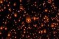 Sky lanterns, Flying Lanterns Royalty Free Stock Photo