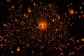 Sky lanterns, Flying Lanterns Royalty Free Stock Photo