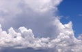 Sky with layers of clouds. Blue sky and puffy clouds background. Cloudscape view full of natural light background. Cloud patterns Royalty Free Stock Photo