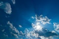 Sky light clouds Blue Sky Sunlight Royalty Free Stock Photo