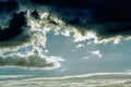 In the summer sky black clouds of the approaching storm Royalty Free Stock Photo