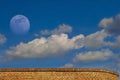 Sky, moon, wall