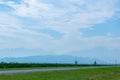 Sky and mountains on the horizon in summer Royalty Free Stock Photo