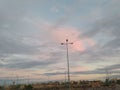 Sky multicolors at sunset over houses