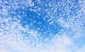 Sky with multitude of white clouds