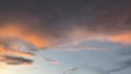 sky in the orange and blue colors effect of light pastel colored of sunset clouds Royalty Free Stock Photo